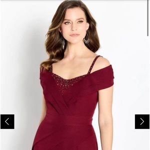 Cameron Blake gown. Brand new with tags. Wine color